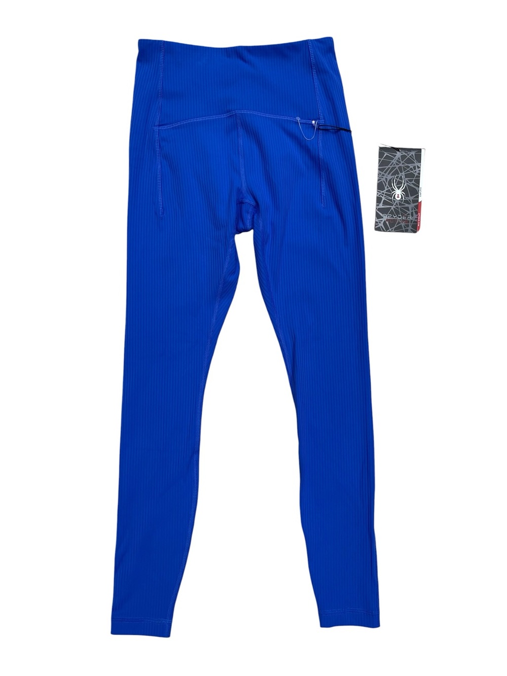 Spyder Blue Ribbed High Waisted Leggings XS NWT Athleisure Athletic